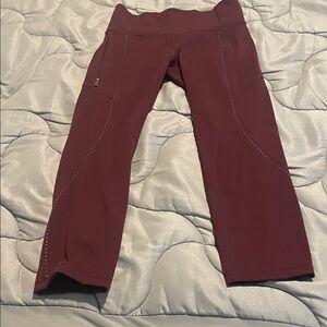 Lululemon Athletica Burgundy Leggings